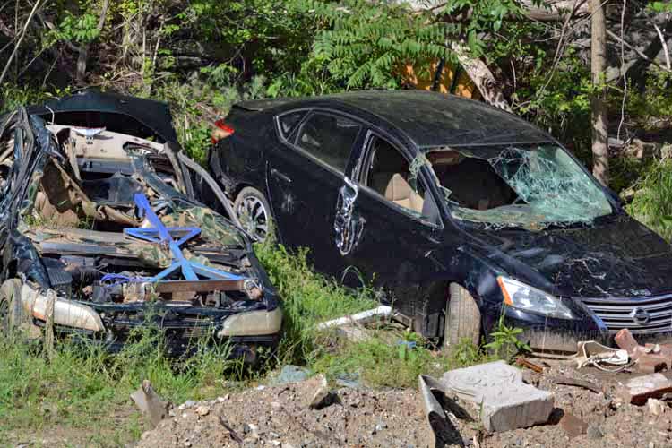 crushed cars